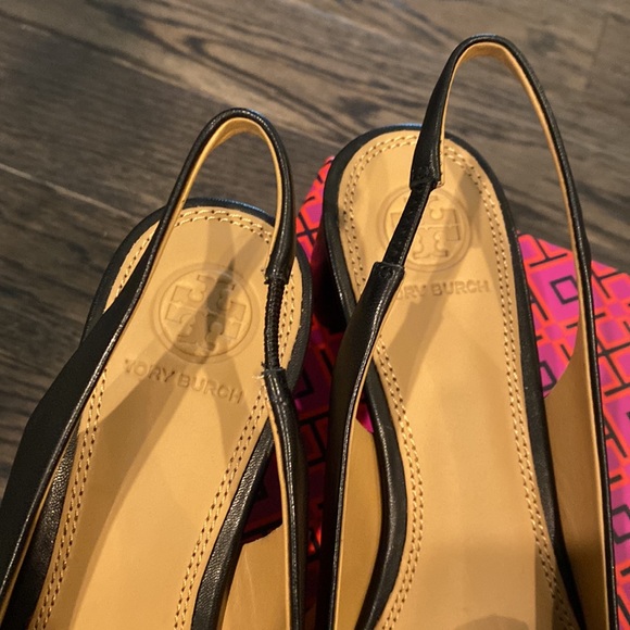 New TORY BURCH Benton Leather Slingback Pump NIB - Picture 3 of 12